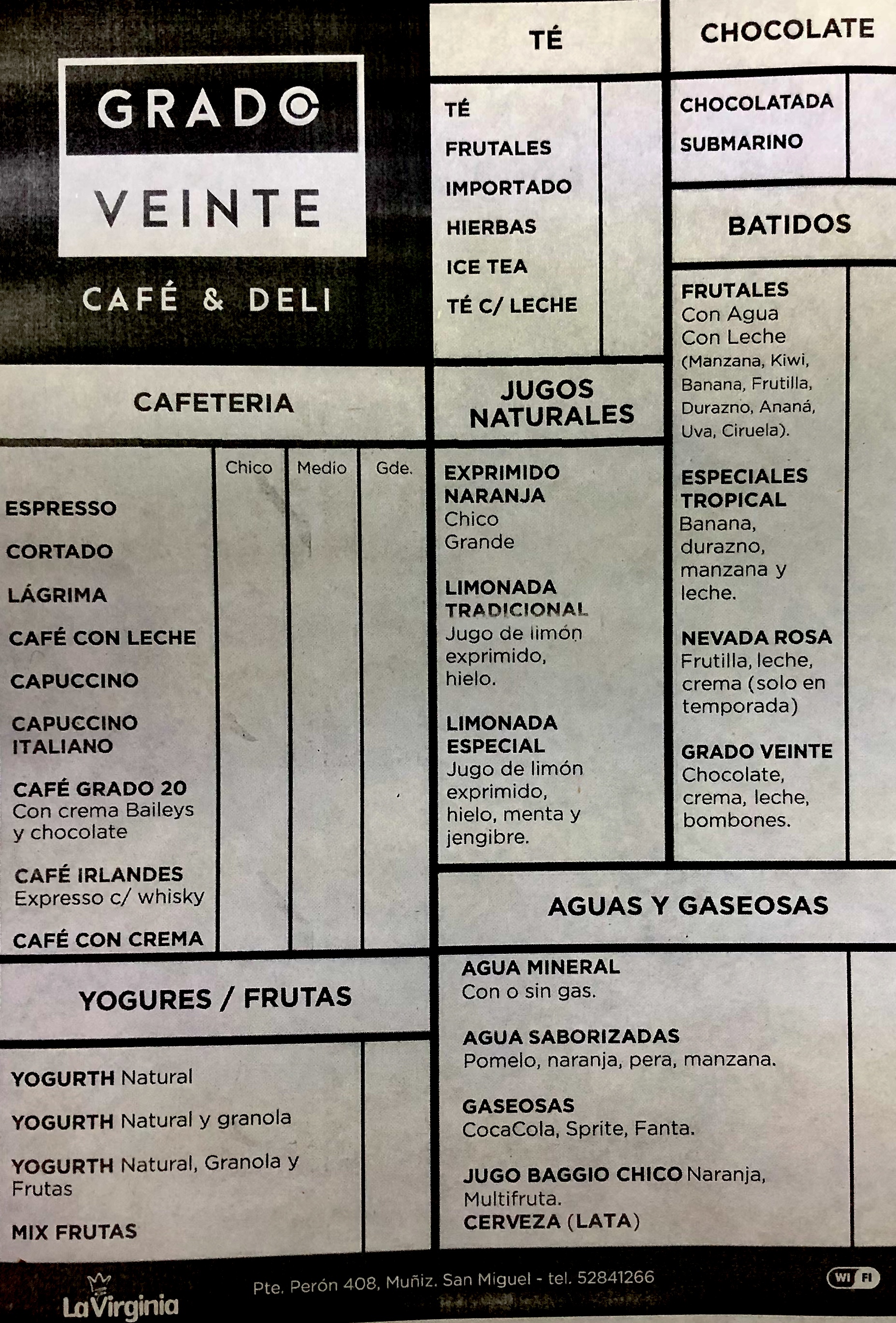 Encuentre la carta de sus bares o restaurantes favoritos y